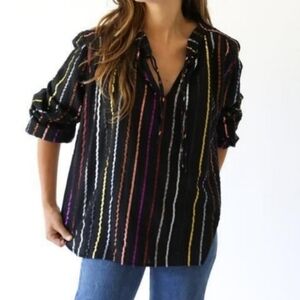 ACE & JIG METALLIC STRIPE BLOUSE
